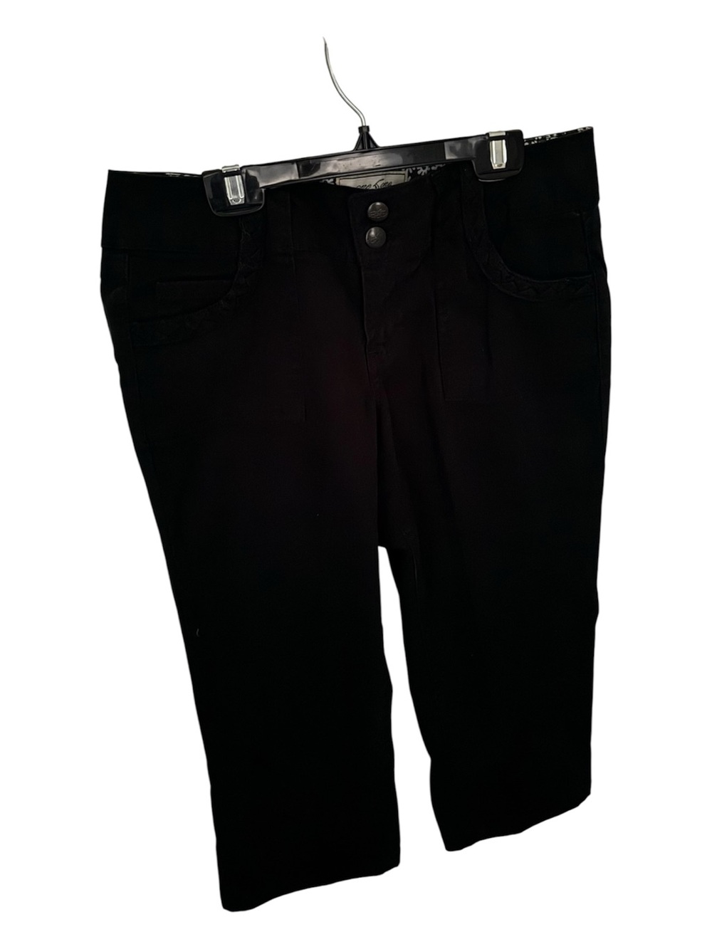 Black Women’s Capri Jeans - Classic Slim Fit